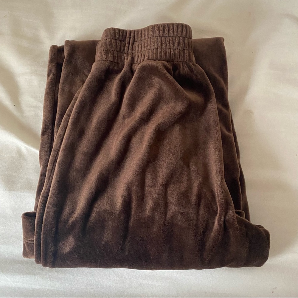 Brown Velour Joggers